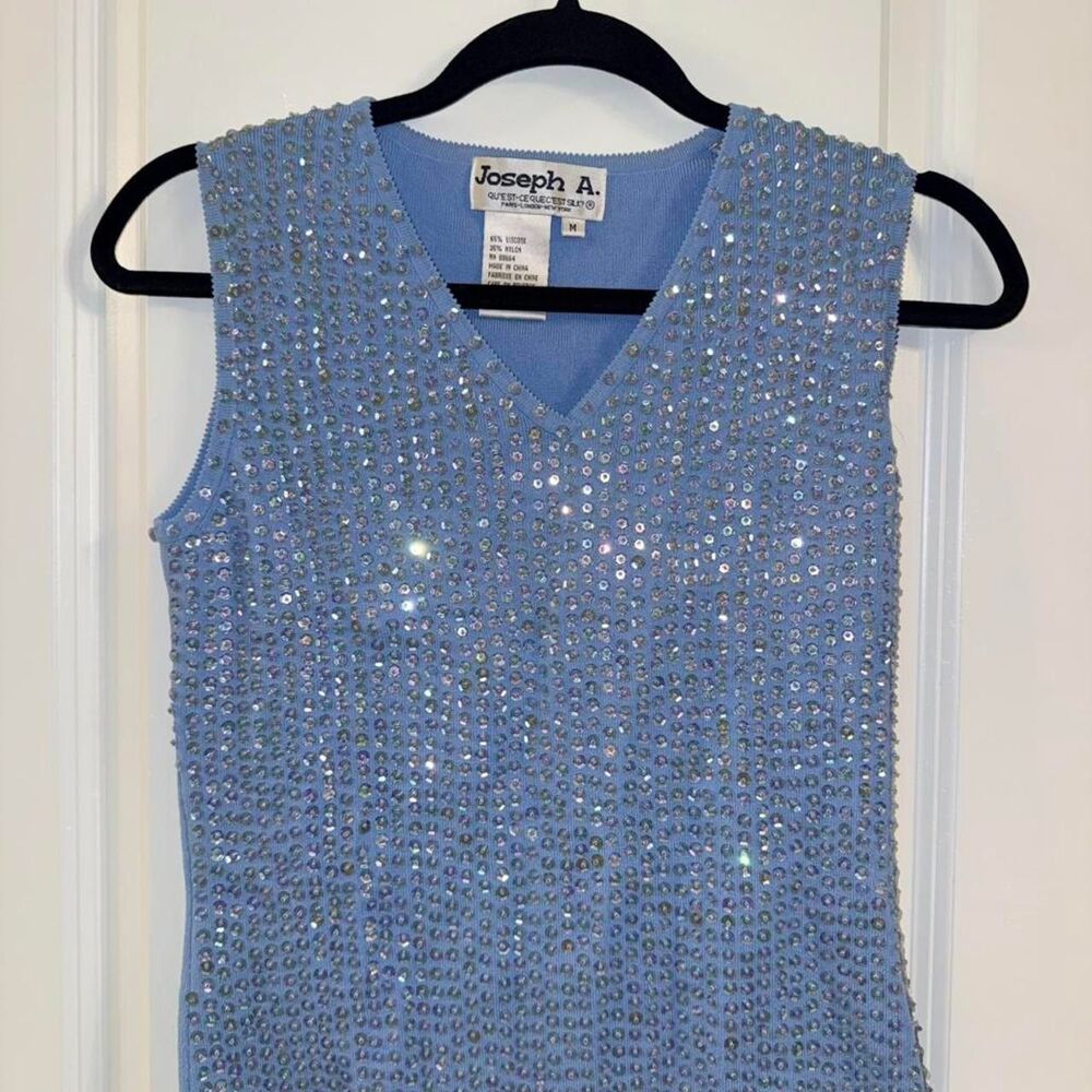 Vintage Joseph A. knit sequin tank